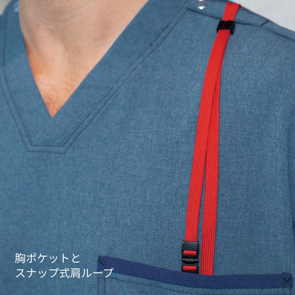 スクラブ（Dickies） | メディカルウェア | 1枚 | CK704 | ミドルインディゴ×インディゴ