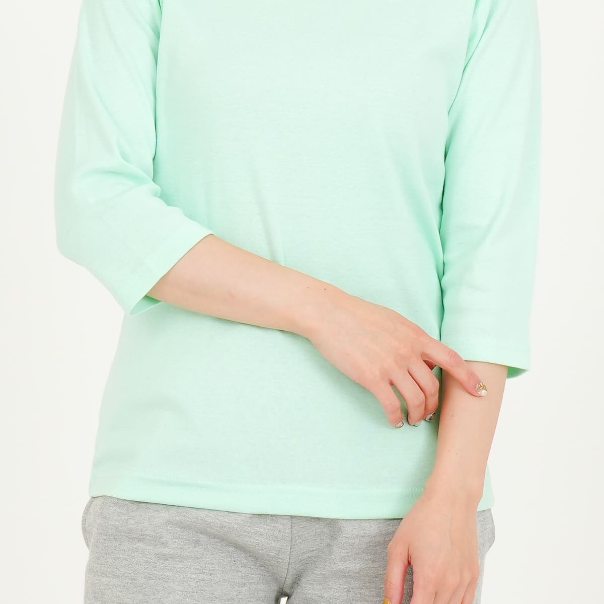 7分袖Tシャツ | レディース | 1枚 | DM4540 | スーパーブラック