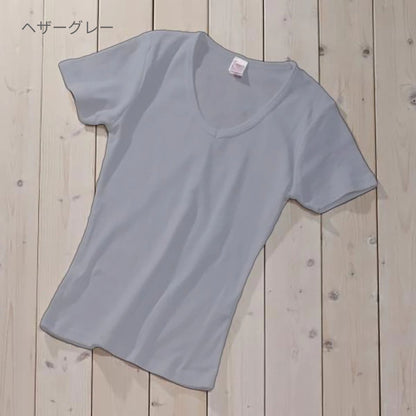 S/S　VネックTシャツ | レディース | 1枚 | DM4315 | スーパーブラック