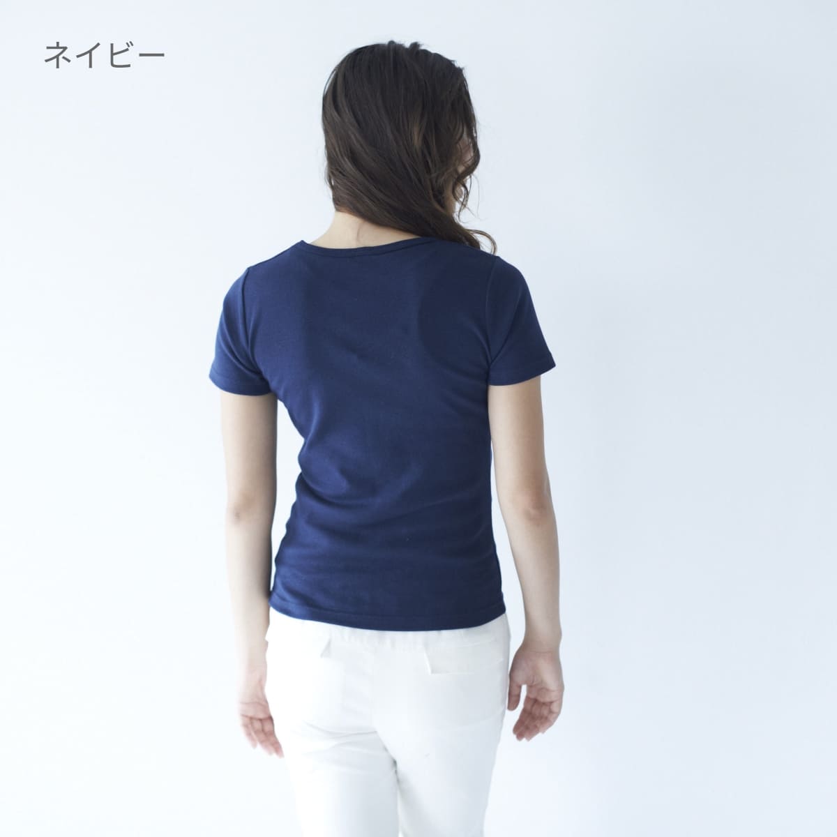 S/S　VネックTシャツ | レディース | 1枚 | DM4315 | ホワイト