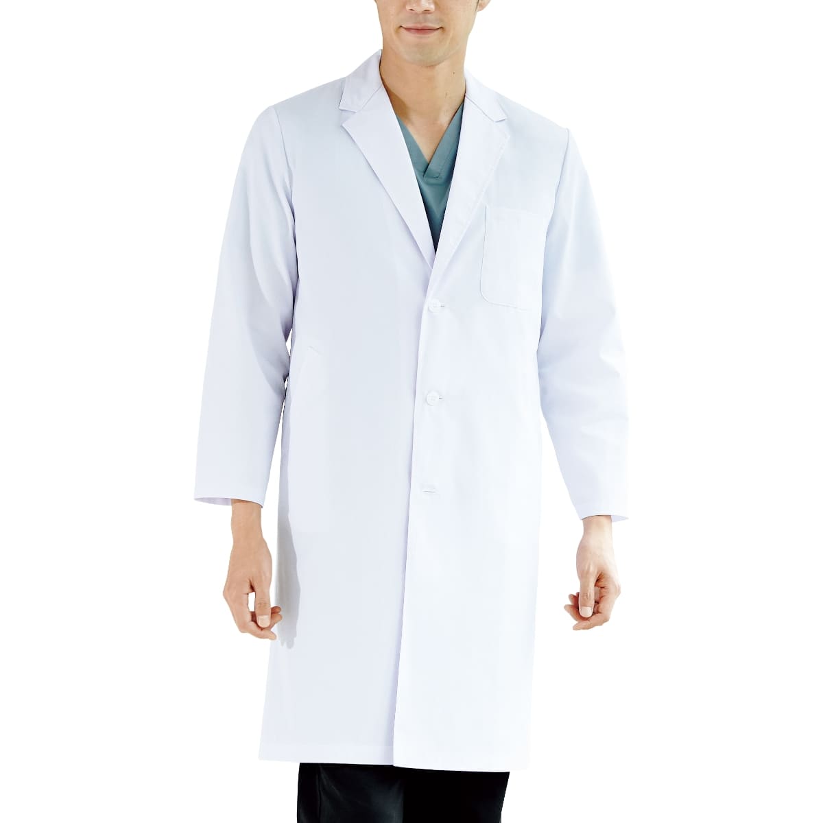 メンズ診察衣シングル | ユニフォーム | 1枚 | 1530PO | ホワイト