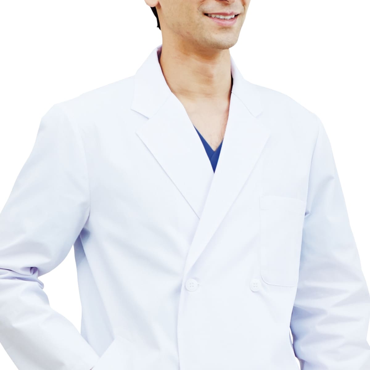 メンズ診察衣ダブル | ユニフォーム | 1枚 | 1531PO | ホワイト
