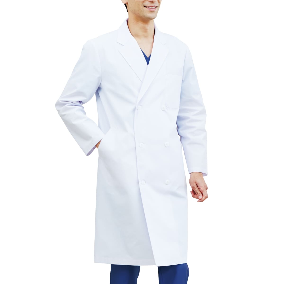 メンズ診察衣ダブル | ユニフォーム | 1枚 | 1531PO | ホワイト