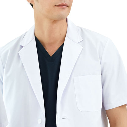 メンズ診察衣シングル半袖 | ユニフォーム | 1枚 | 1532PO | ホワイト