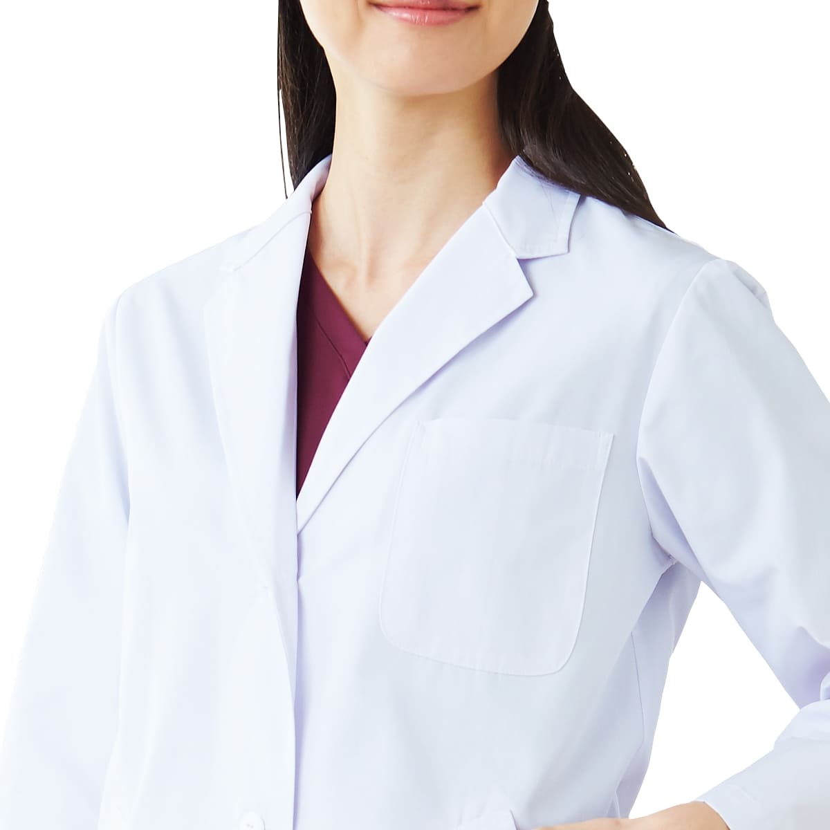 レディス診察衣シングル | ユニフォーム | 1枚 | 2530PO | ホワイト