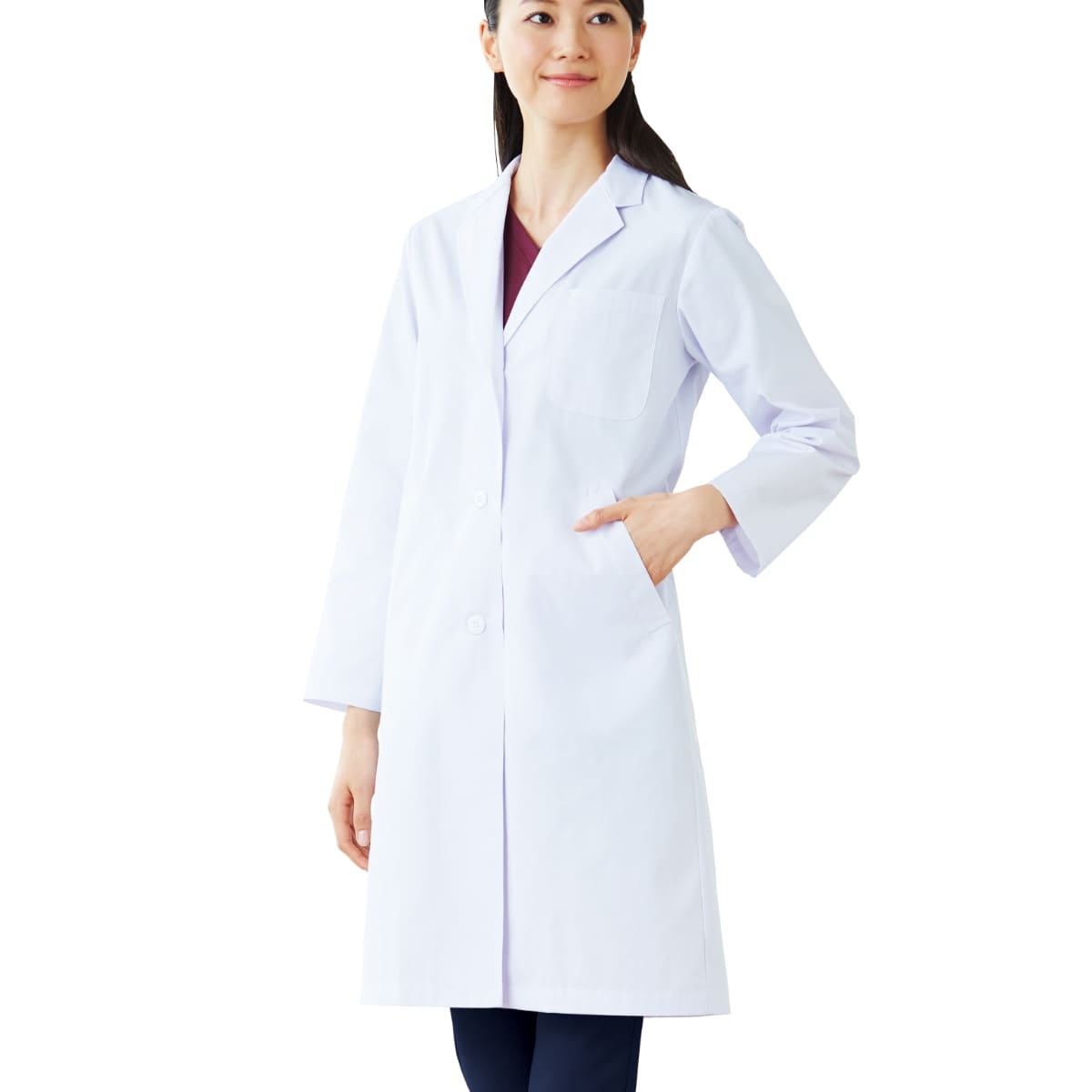 レディス診察衣シングル | ユニフォーム | 1枚 | 2530PO | ホワイト