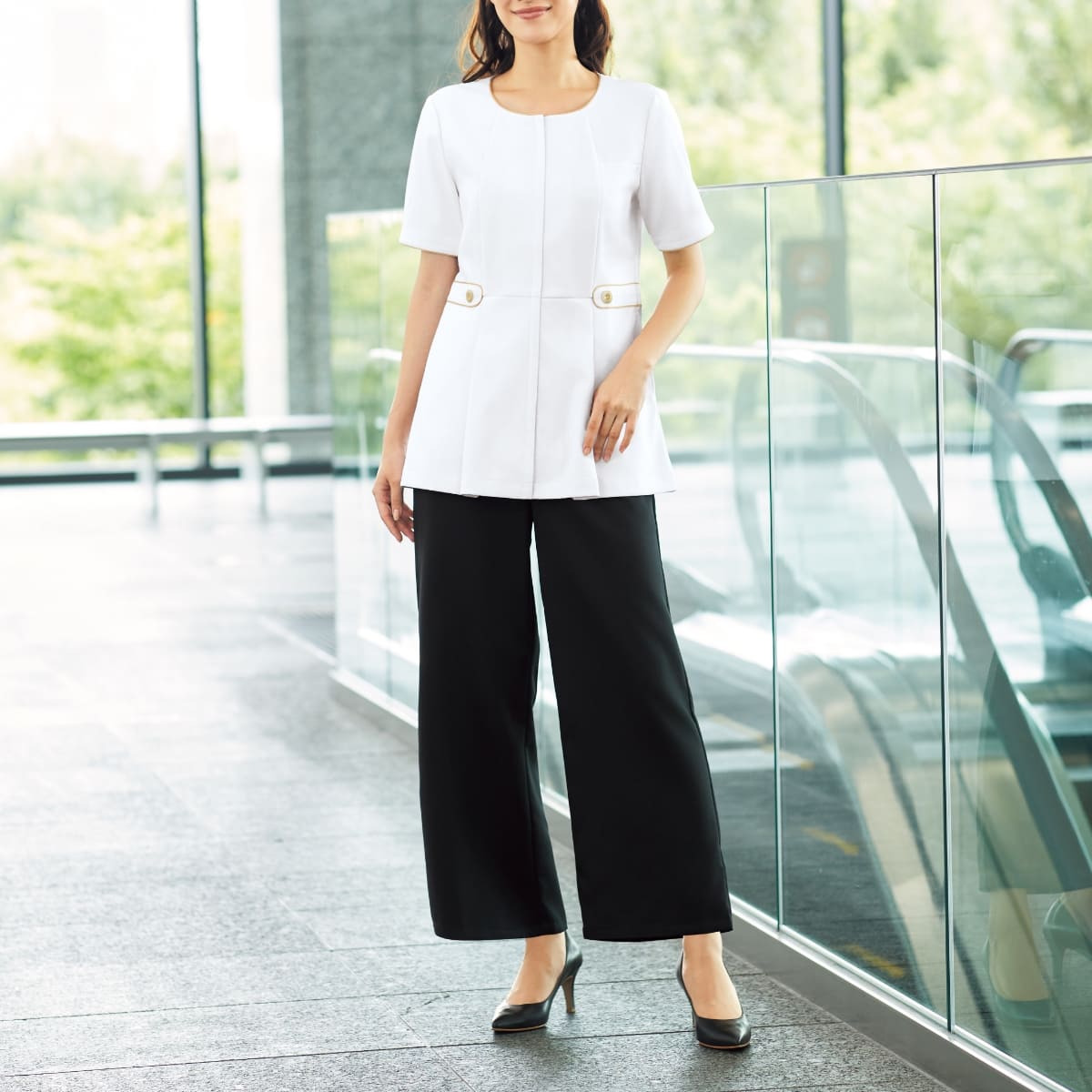 ワイドパンツ | 医療介護ユニフォーム | 1枚 | 6020SC | ブラック