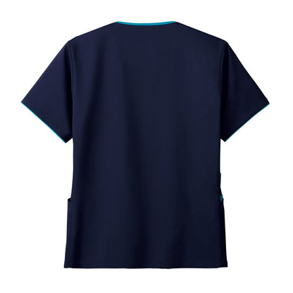 メンズジップスクラブ | 医療介護ユニフォーム | 1枚 | 7058SC | ロイヤルブルー×ダークネイビー