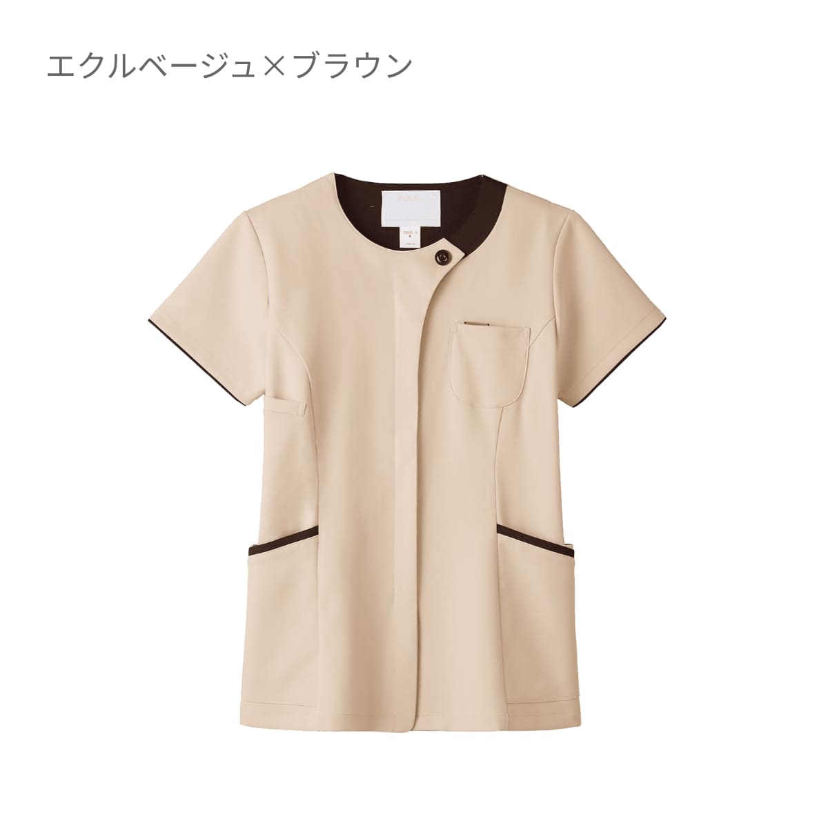 レディスジップスクラブ | 医療介護ユニフォーム | 1枚 | 7069SC | ブラック×バーガンディ