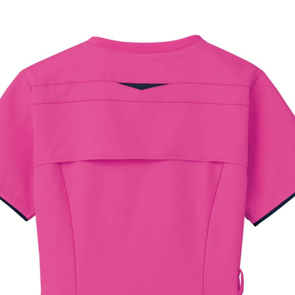 レディスジップスクラブ | 医療介護ユニフォーム | 1枚 | 7078SC | ミディアムブルー×ダークネイビー