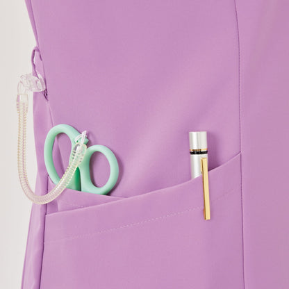 レディスジップスクラブ | 医療介護ユニフォーム | 1枚 | 7079SC | ダークネイビー×ミディアムブルー