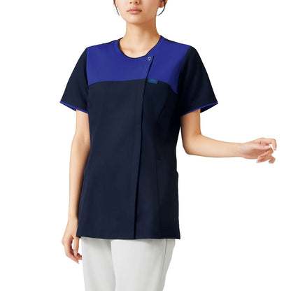 レディスジップスクラブ | 医療介護ユニフォーム | 1枚 | 7079SC | ラベンダー×オーキッド