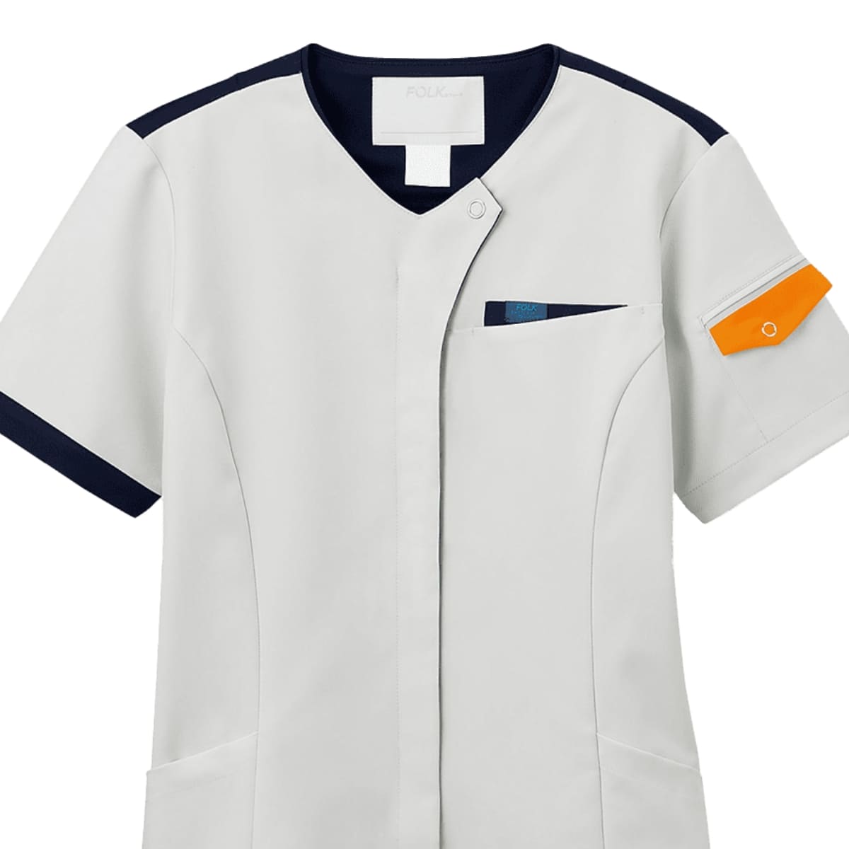 ジップスクラブ | 医療介護ユニフォーム | 1枚 | 7088SC | ダークネイビー×ミディアムブルー