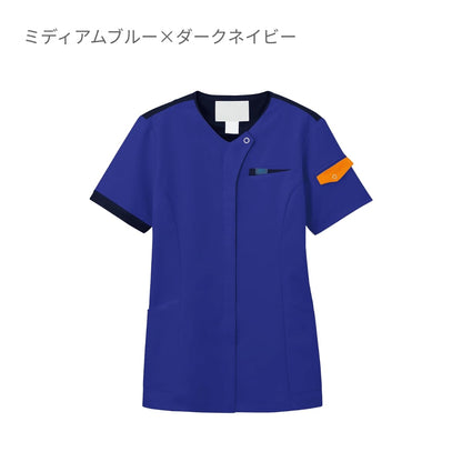 ジップスクラブ | 医療介護ユニフォーム | 1枚 | 7088SC | ダークネイビー×フクシャピンク