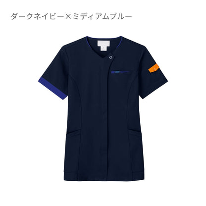ジップスクラブ | 医療介護ユニフォーム | 1枚 | 7088SC | ダークネイビー×バーガンディ