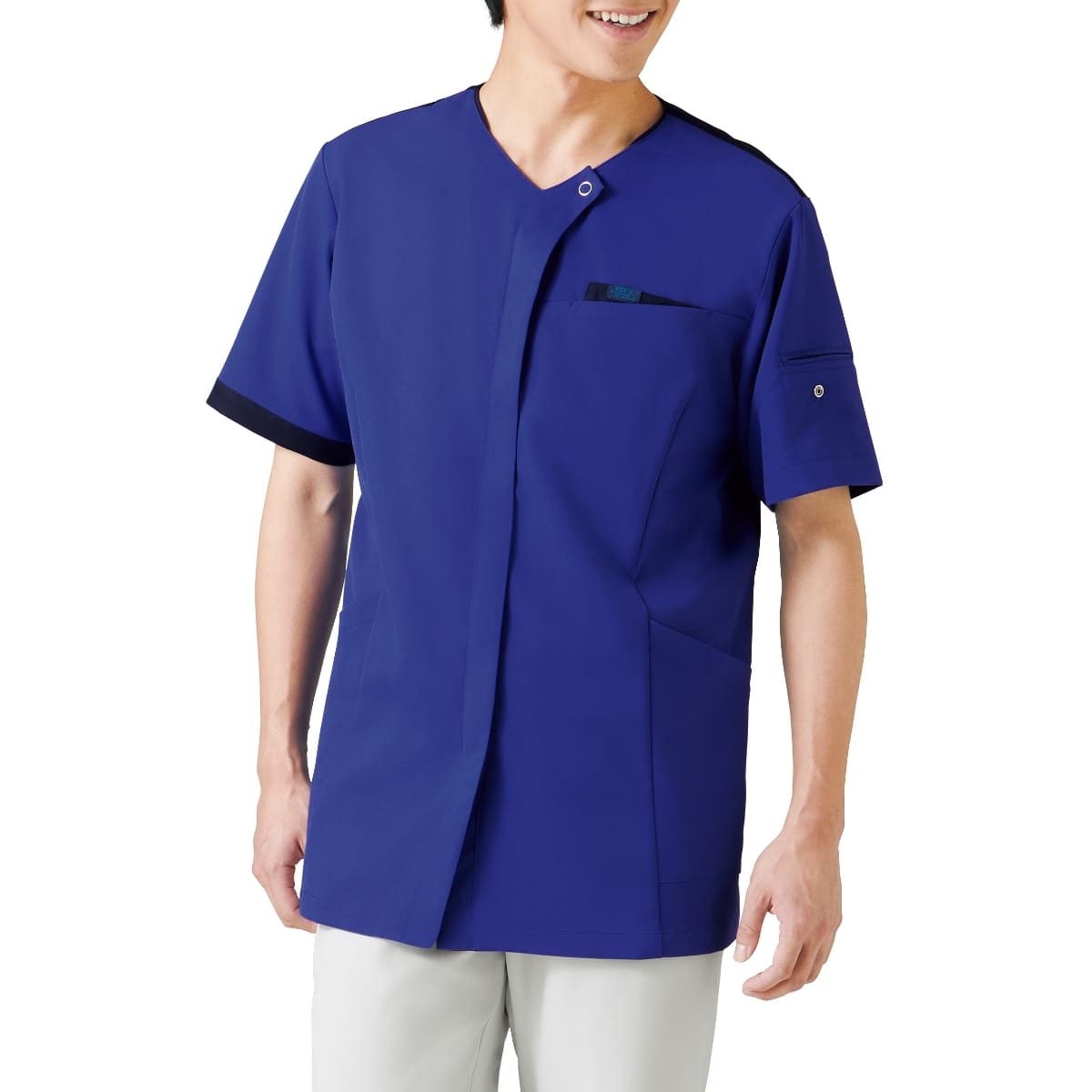 ジップスクラブ | 医療介護ユニフォーム | 1枚 | 7088SC | ダークネイビー×フクシャピンク