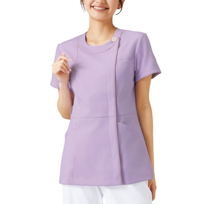 レディスジップスクラブ | 医療介護ユニフォーム | 1枚 | 7101SC | ライラック