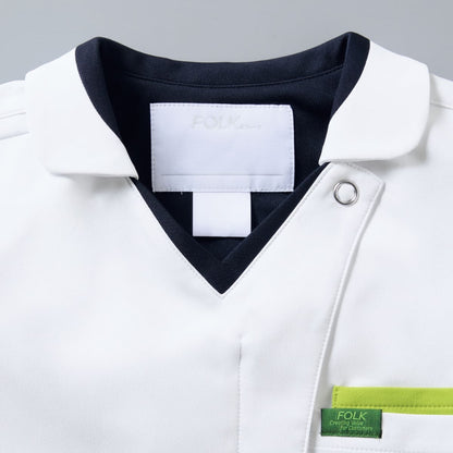 ジップスクラブ | 医療介護ユニフォーム | 1枚 | 7106SC | ホワイト×ライム