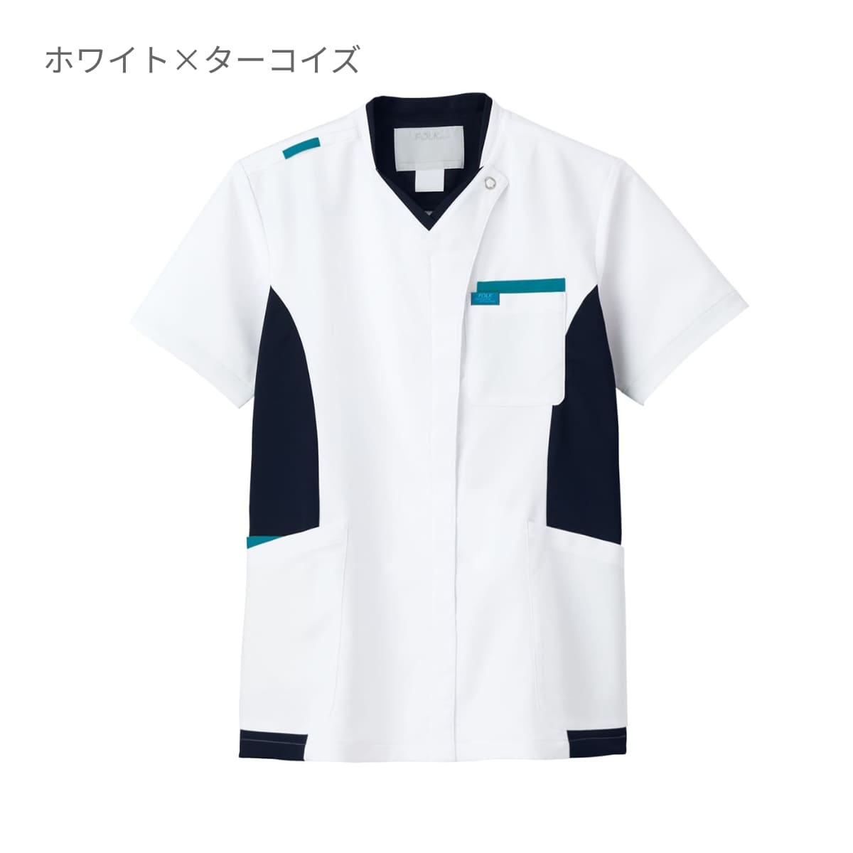 ジップスクラブ | 医療介護ユニフォーム | 1枚 | 7108SC | ホワイト×チェリーピンク