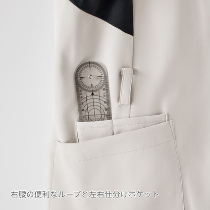 ジップアップスクラブ | 医療介護ユニフォーム | 1枚 | CK700 | ダスティーブルー×チャコール