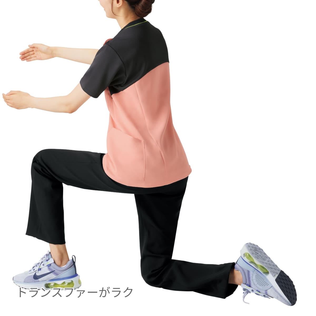 ジップアップスクラブ | 医療介護ユニフォーム | 1枚 | CK700 | ライトグレー×チャコール