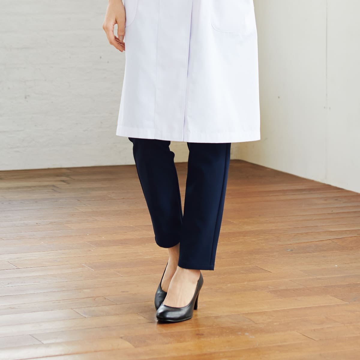 フィットストレートパンツ | 医療介護ユニフォーム | 1枚 | 6008NS | ホワイト