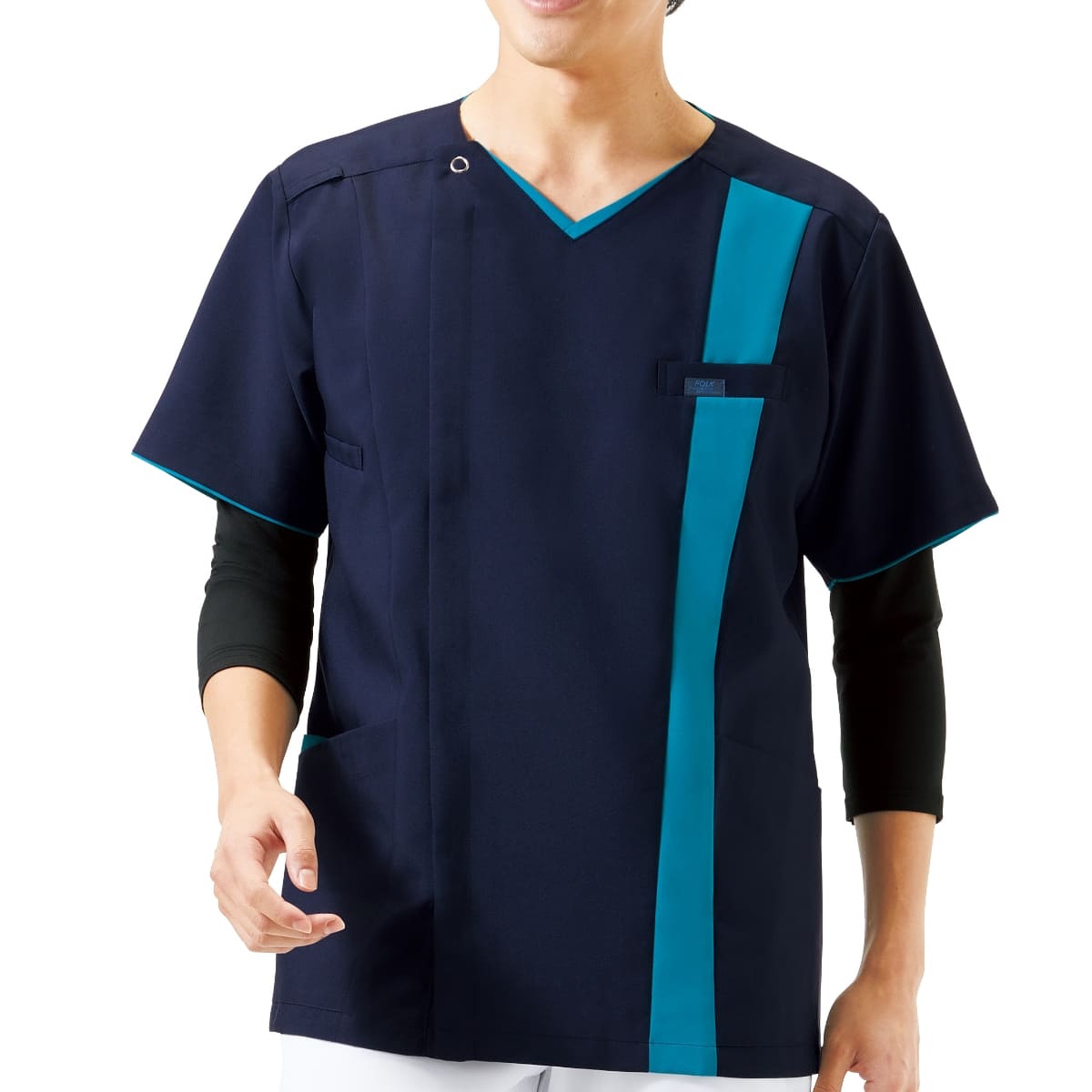 メンズカットソー（8分袖） | ユニフォーム | 1枚 | 9002 | ブラック