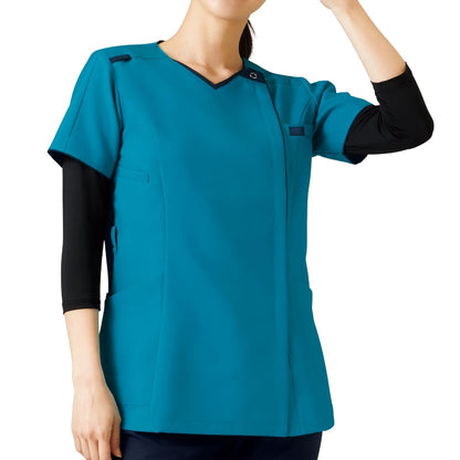 レディスカットソー（7.5分袖） | ユニフォーム | 1枚 | 9001 | ブラック