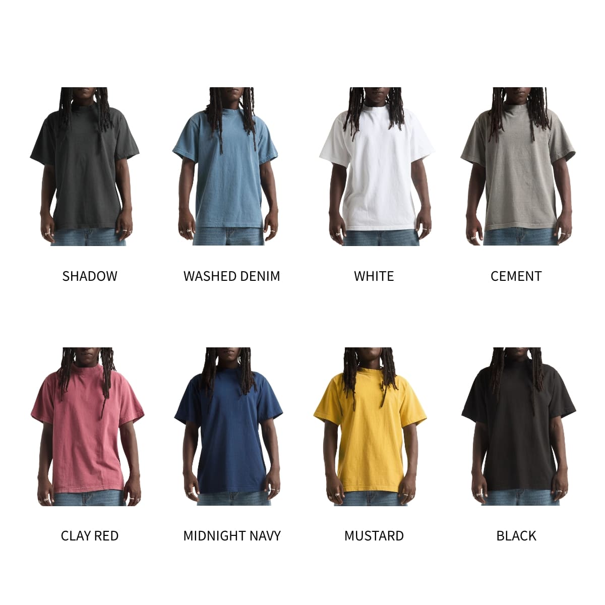 shaka wear 7.5OZ MAX HEAVYWEIGHT GARMENT DYE SHORTSLEEVE | メンズ | 1枚 | G-DYE_S_S | WHITE