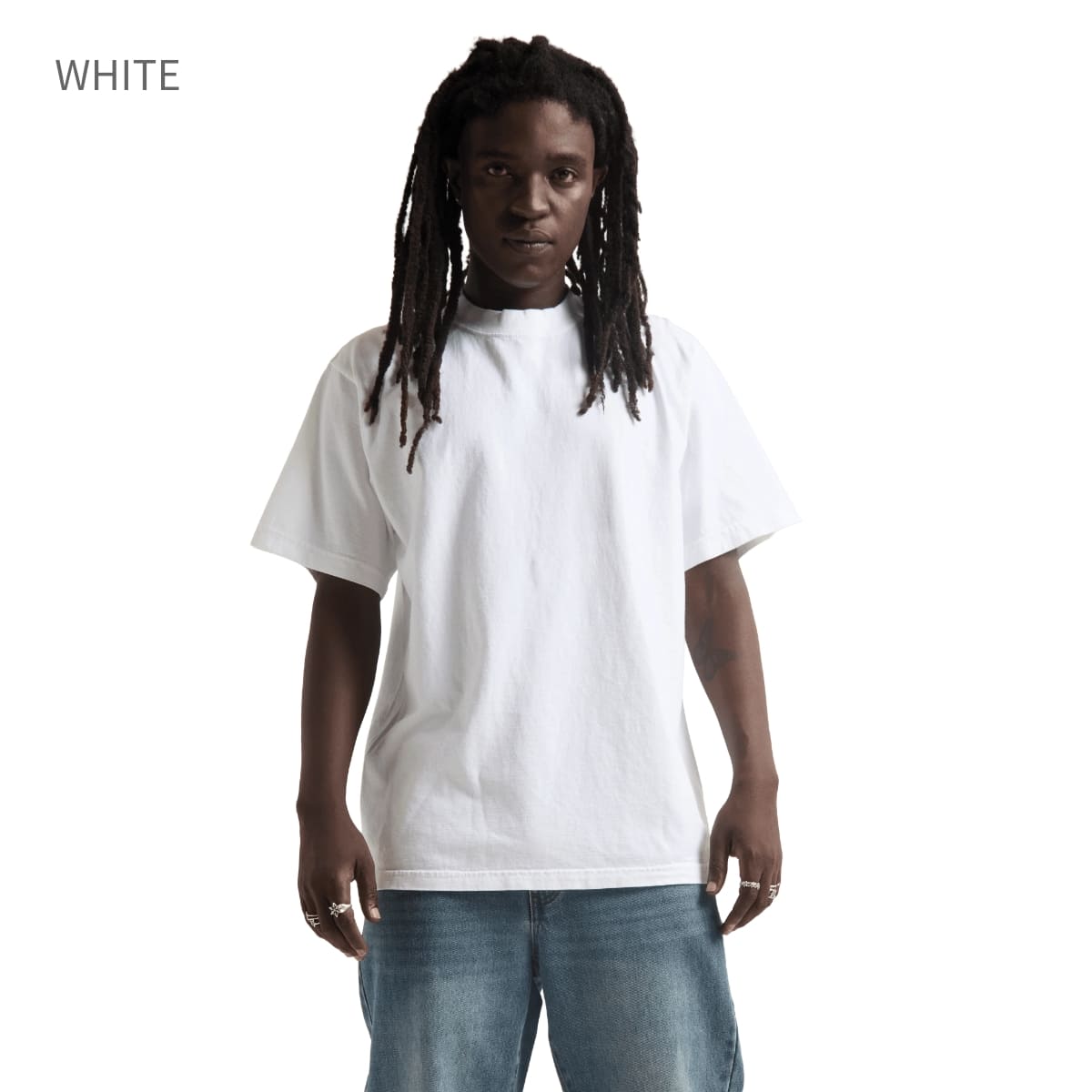 shaka wear 7.5OZ MAX HEAVYWEIGHT GARMENT DYE SHORTSLEEVE | メンズ | 1枚 | G-DYE_S_S | WHITE