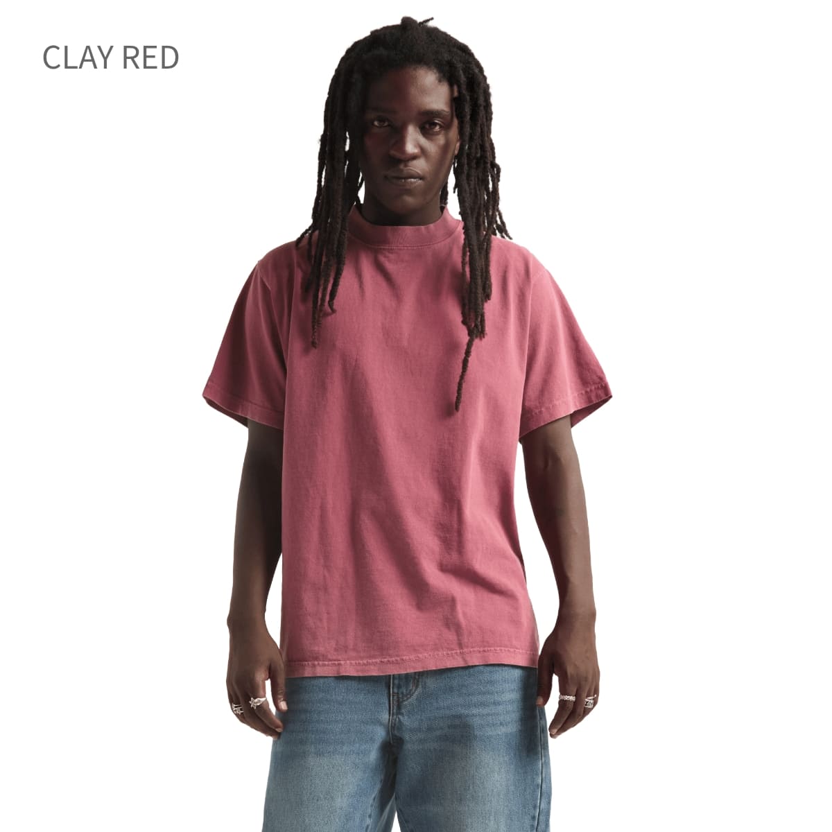 shaka wear 7.5OZ MAX HEAVYWEIGHT GARMENT DYE SHORTSLEEVE | メンズ | 1枚 | G-DYE_S_S | CLAY RED