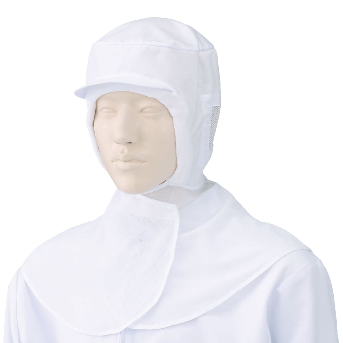 フード帽子（ケープ付）（1枚入） | ユニフォーム | 1枚 | 484-KZ9 | ホワイト