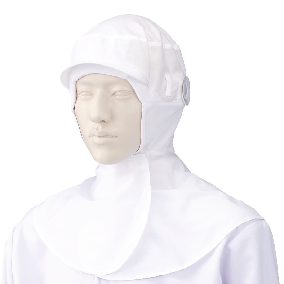 フード帽子（ケープ付）（1枚入） | ユニフォーム | 1枚 | 484-KZ7 | ホワイト