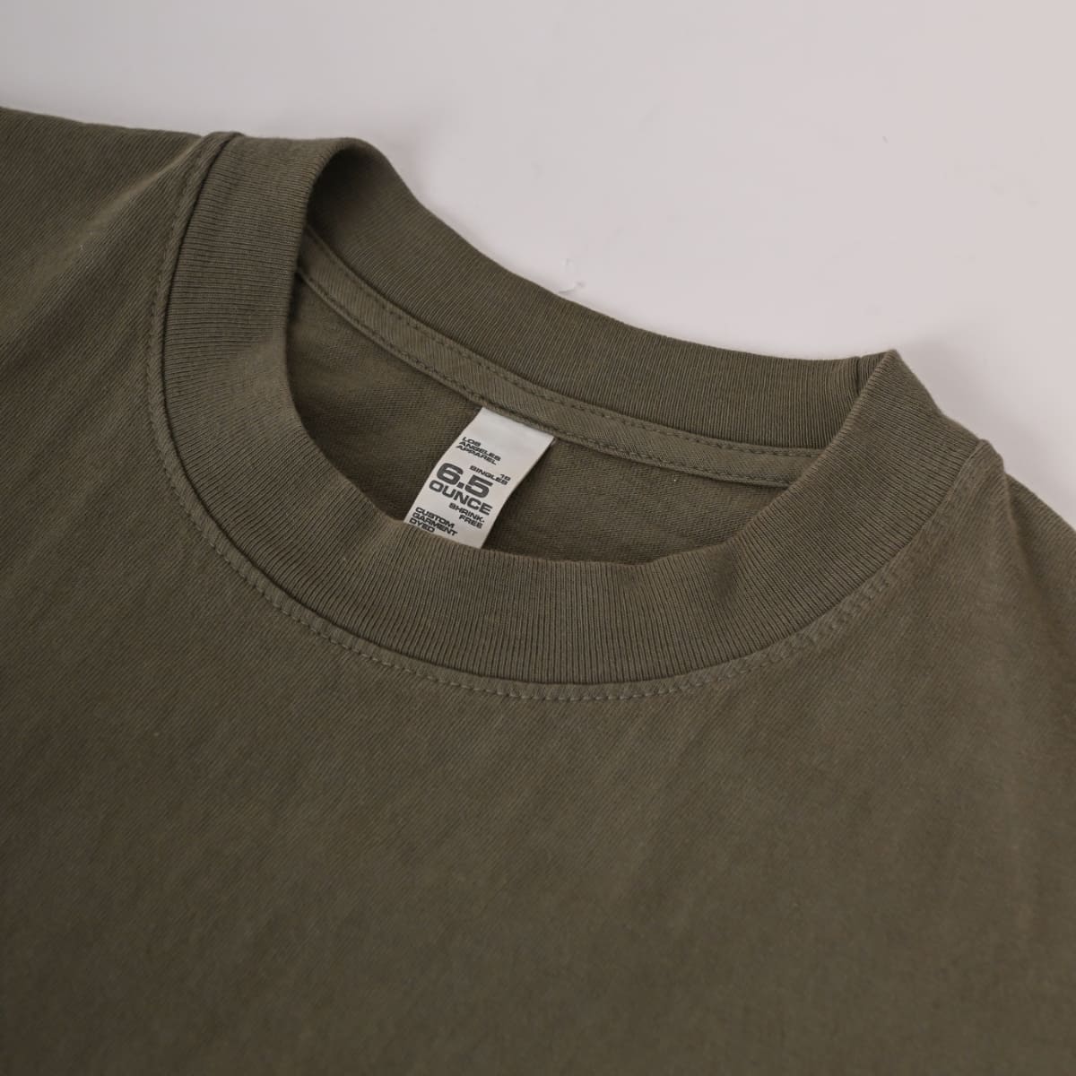 los angeles apparel S/S Grmnt Dye Crew Neck 6.5oz | メンズ | 1枚 | 1801GD | VINTAGE BLACK