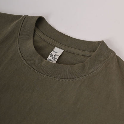 los angeles apparel S/S Grmnt Dye Crew Neck 6.5oz | メンズ | 1枚 | 1801GD | BLACK