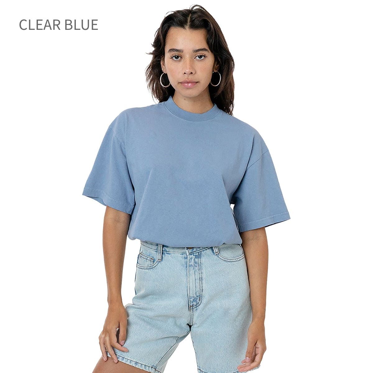 los angeles apparel S/S Grmnt Dye Crew Neck 6.5oz | メンズ | 1枚 | 1801GD | NAVY