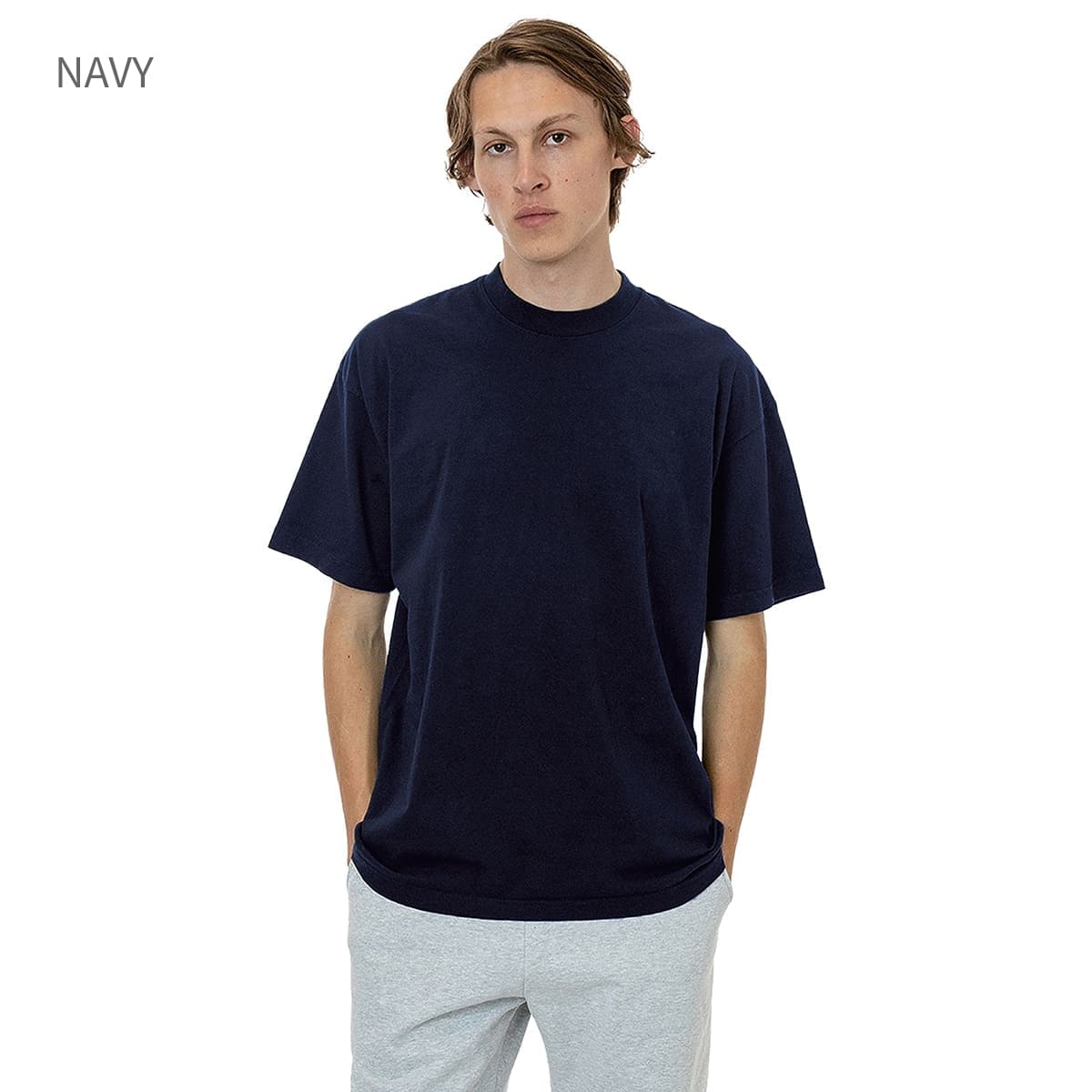 los angeles apparel S/S Grmnt Dye Crew Neck 6.5oz | メンズ | 1枚 | 1801GD | ATLANTIC GREEN