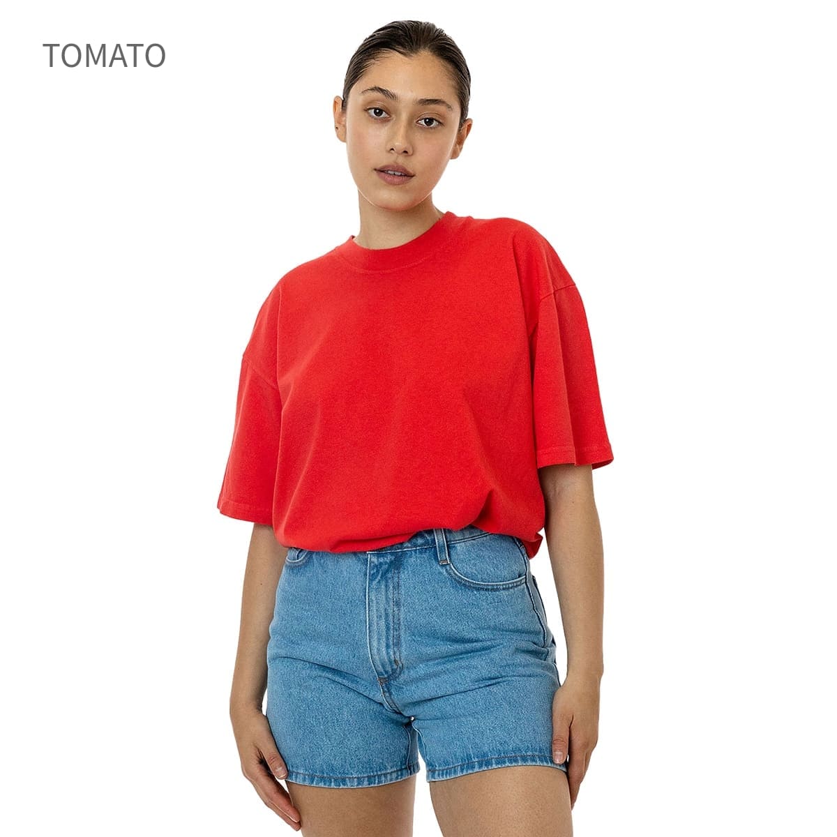 los angeles apparel S/S Grmnt Dye Crew Neck 6.5oz | メンズ | 1枚 | 1801GD | NAVY