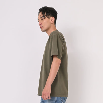 los angeles apparel S/S Grmnt Dye Crew Neck 6.5oz | メンズ | 1枚 | 1801GD | ARMY