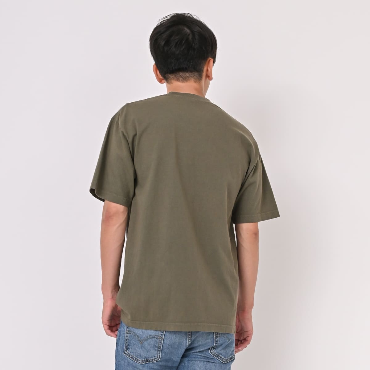 los angeles apparel S/S Grmnt Dye Crew Neck 6.5oz | メンズ | 1枚 | 1801GD | NAVY