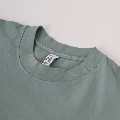 los angeles apparel S/S Grmnt Dye Crew Neck 6.5oz | メンズ | 1枚 | 1807GD | COBALT BLUE