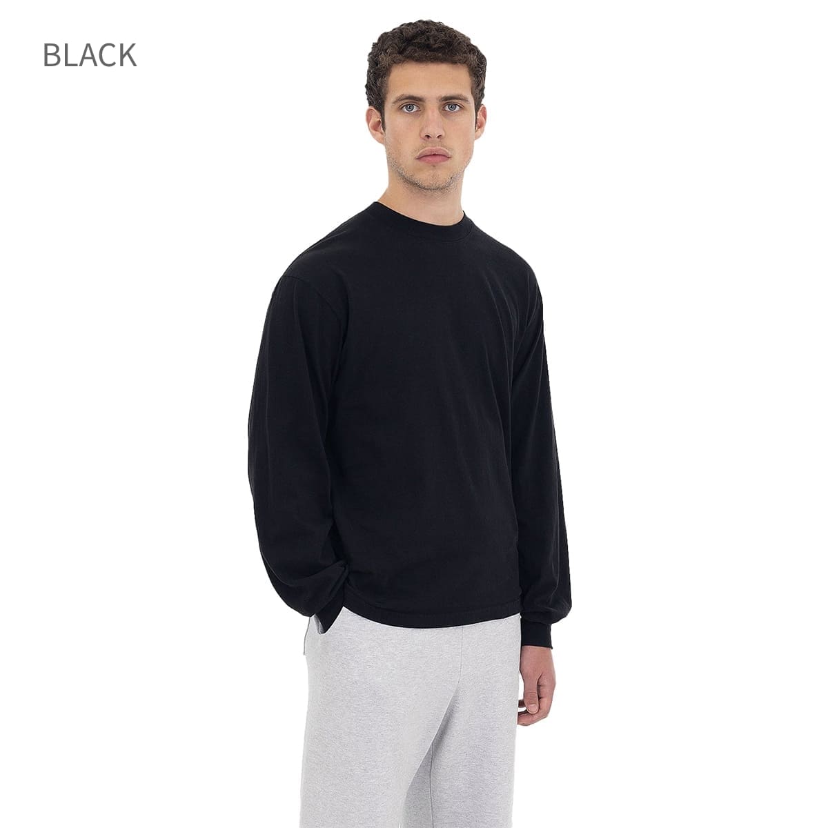 los angeles apparel S/S Grmnt Dye Crew Neck 6.5oz | メンズ | 1枚 | 1807GD | CEMENT