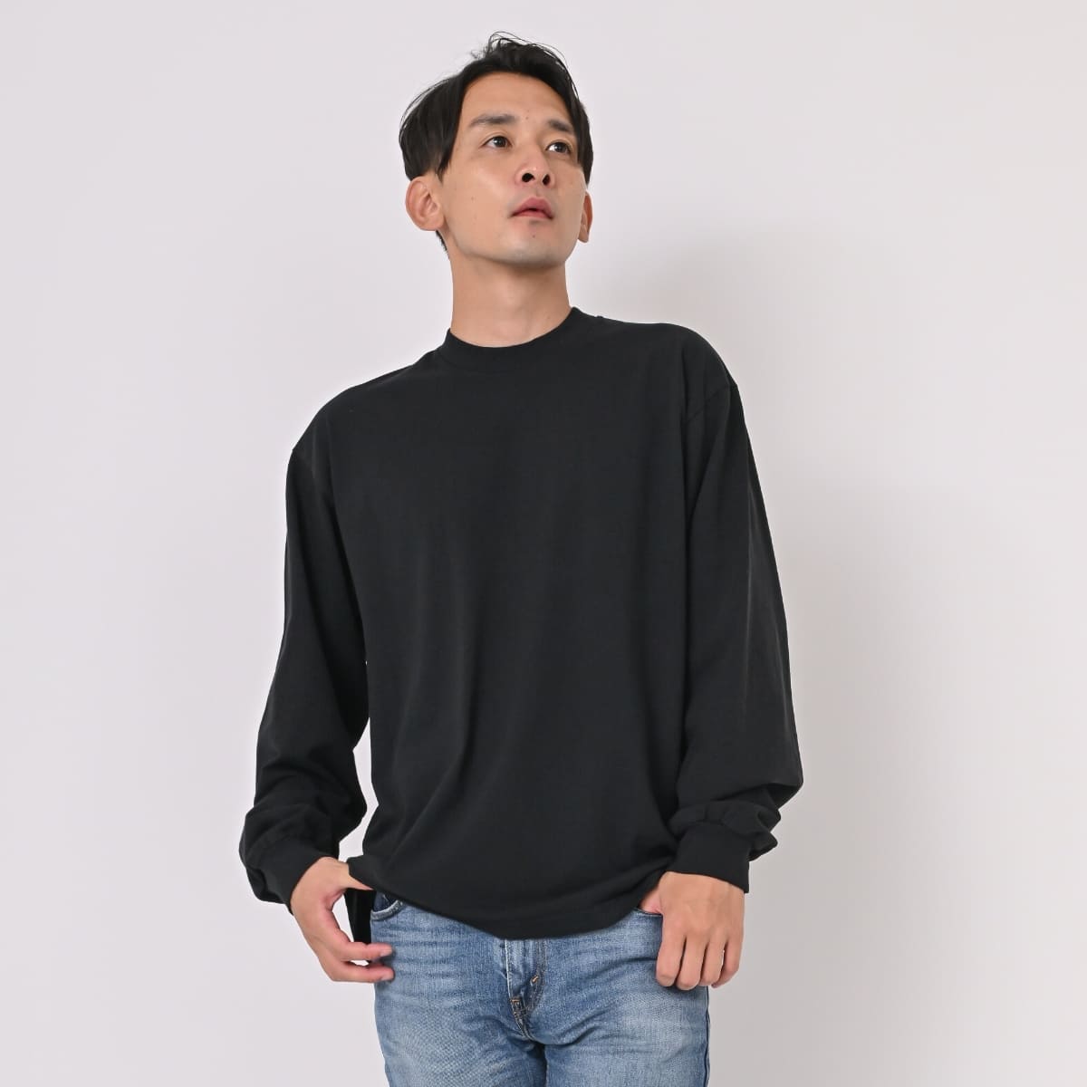 los angeles apparel S/S Grmnt Dye Crew Neck 6.5oz | メンズ | 1枚 | 1807GD | CEMENT