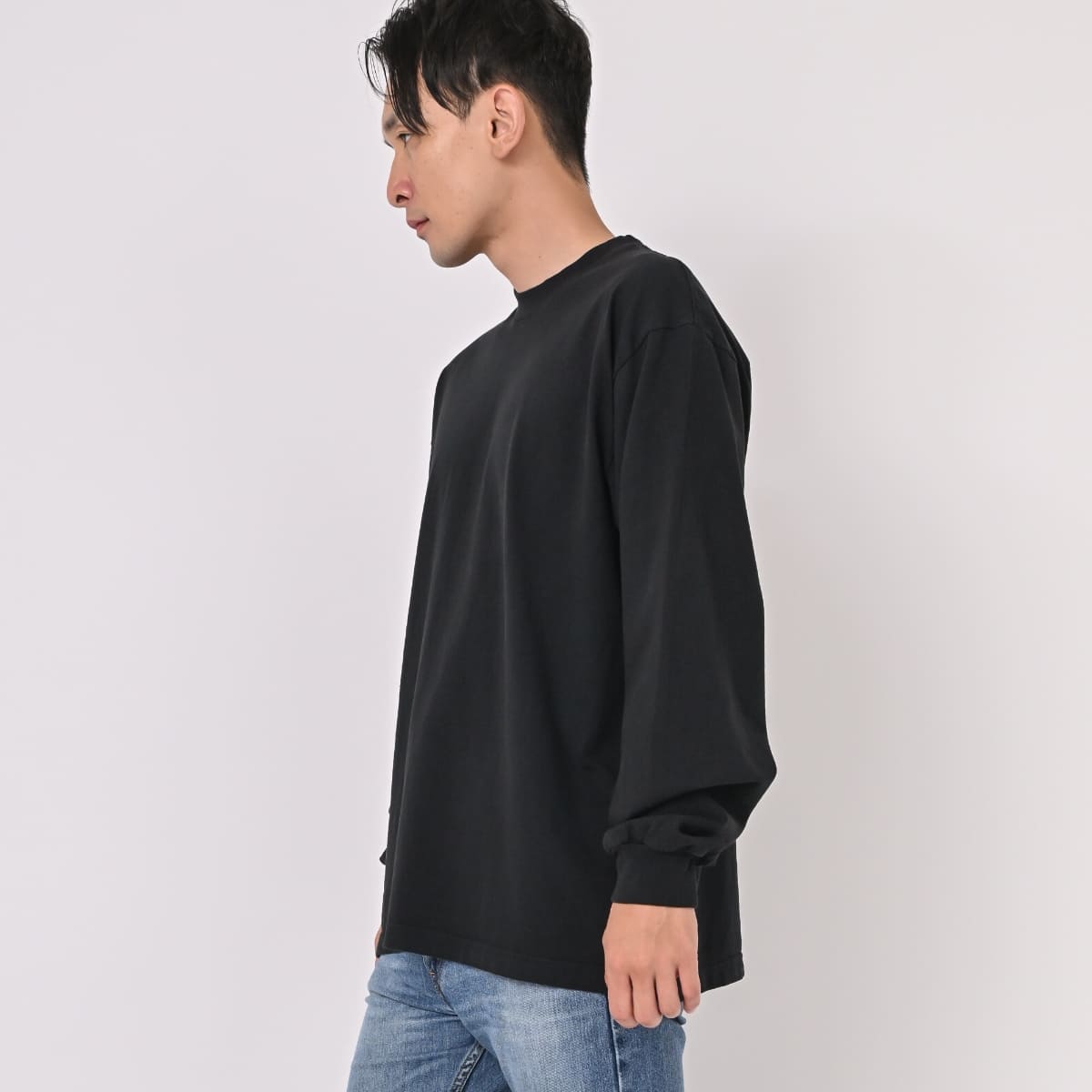 los angeles apparel S/S Grmnt Dye Crew Neck 6.5oz | メンズ | 1枚 | 1807GD | COBALT BLUE