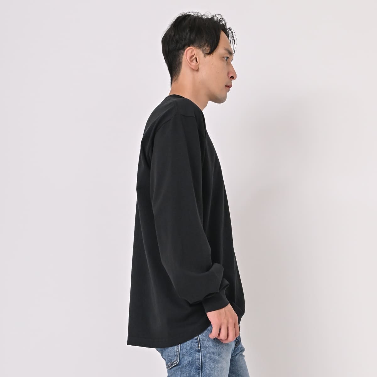 los angeles apparel S/S Grmnt Dye Crew Neck 6.5oz | メンズ | 1枚 | 1807GD | WHITE