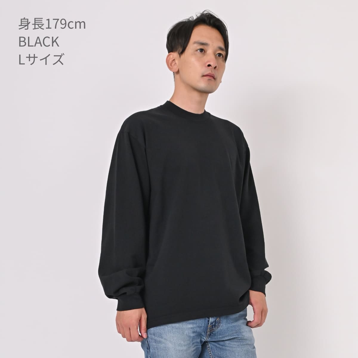 los angeles apparel S/S Grmnt Dye Crew Neck 6.5oz | メンズ | 1枚 | 1807GD | VINTAGE BLACK