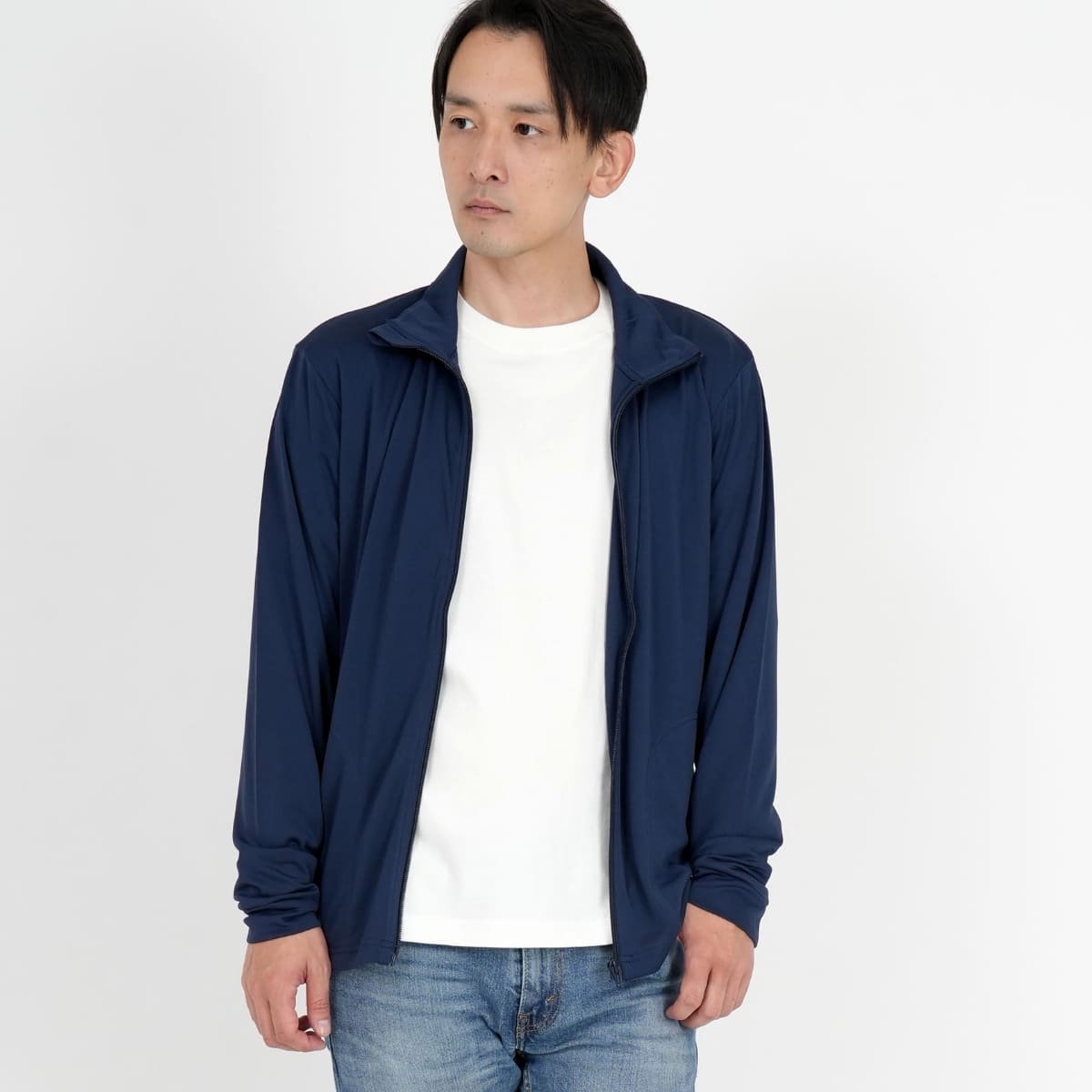 トラックトップジャケット（ポリジン加工） | メンズ | 1枚 | MJ0078 | ネイビー