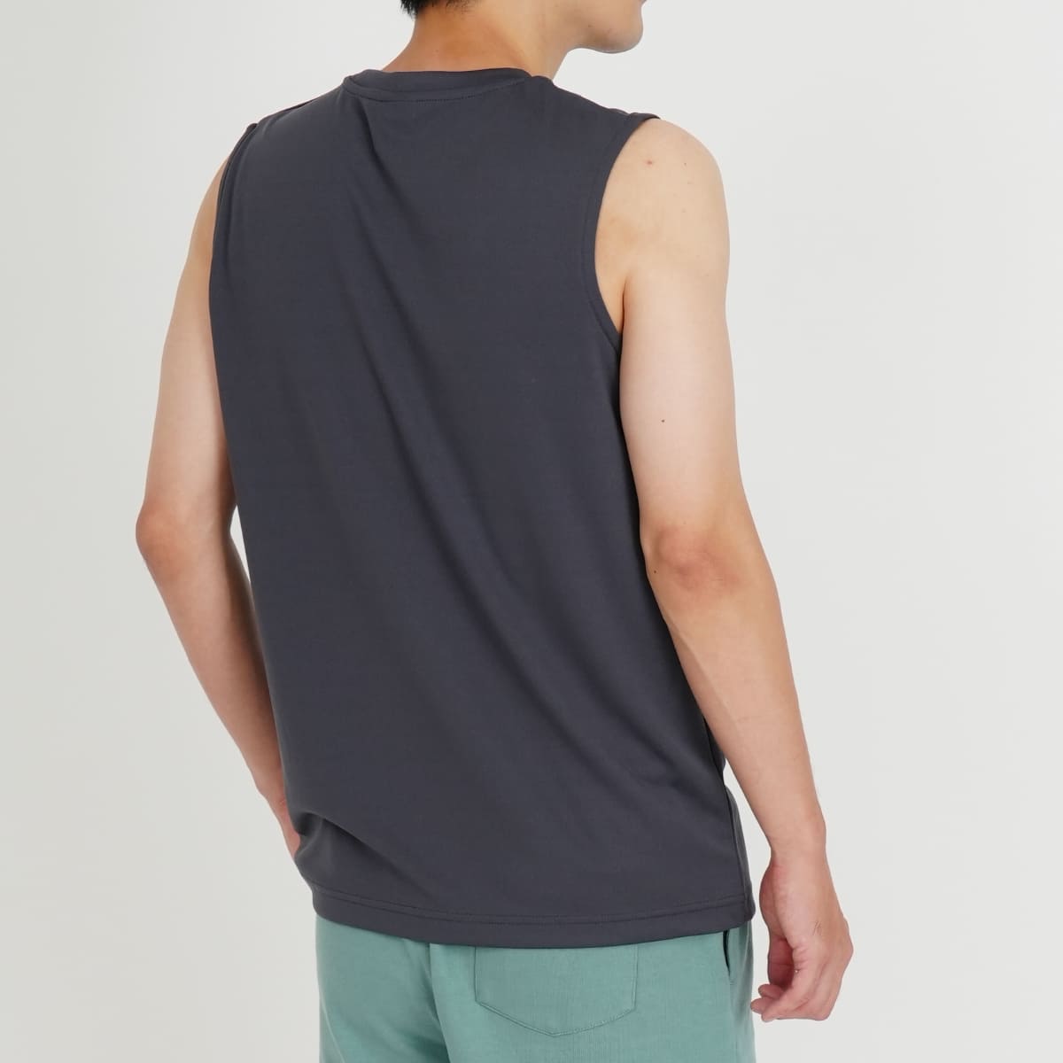 ノースリーブTシャツ（ポリジン加工） | メンズ | 1枚 | MS1165 | カーキ