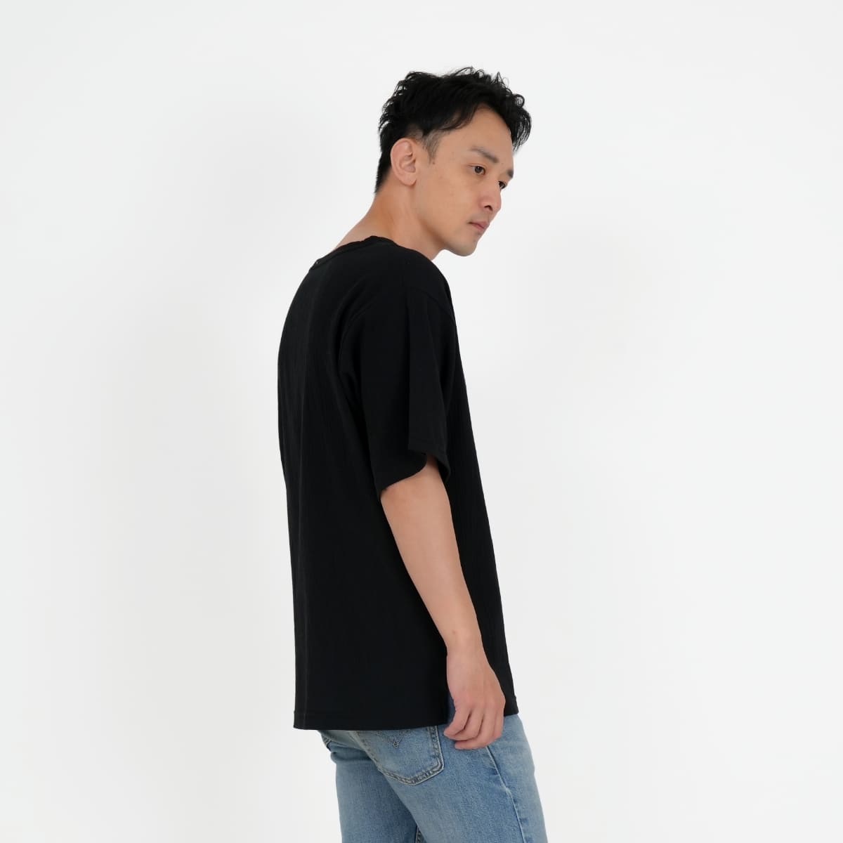 楊柳Tシャツ | メンズ | 1枚 | MS1175 | ネイビー