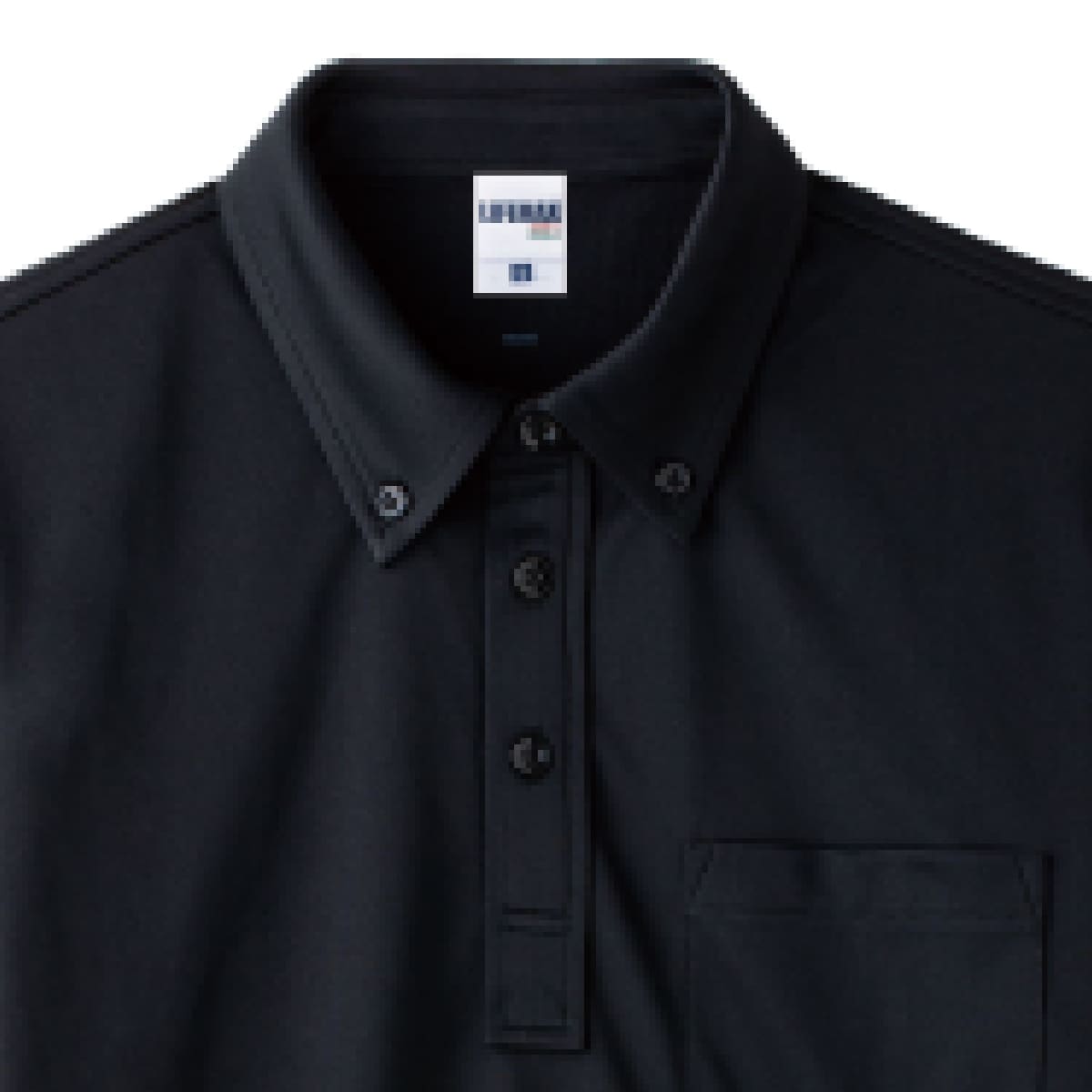 ボタンダウンドライポロシャツ（ポリジンW加工） | メンズ | 1枚 | MS3126 | ブラック